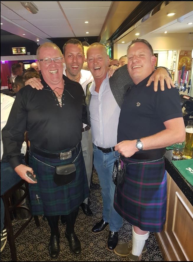 Great Photo! Bushey boys Steve Grover and Gary Scott, with Abbots boys Paul Gurney and Jeff Worts